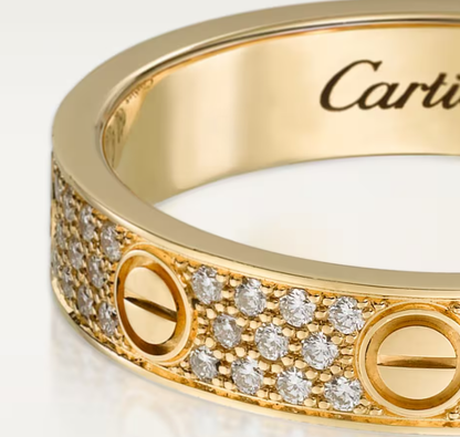 [Stellar Jewelry]LOVE RING 4mm-wide full-diamond ring GOLD