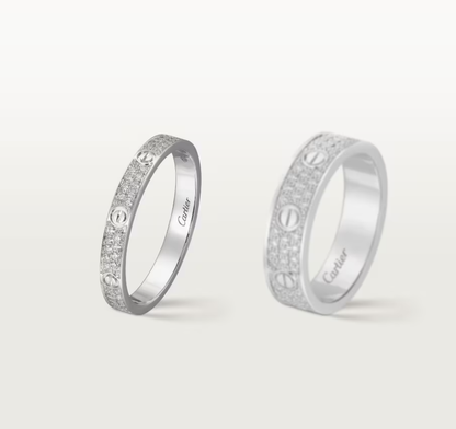 [Stellar Jewelry]LOVE RING 2.6mm-wide full-diamond ring silver