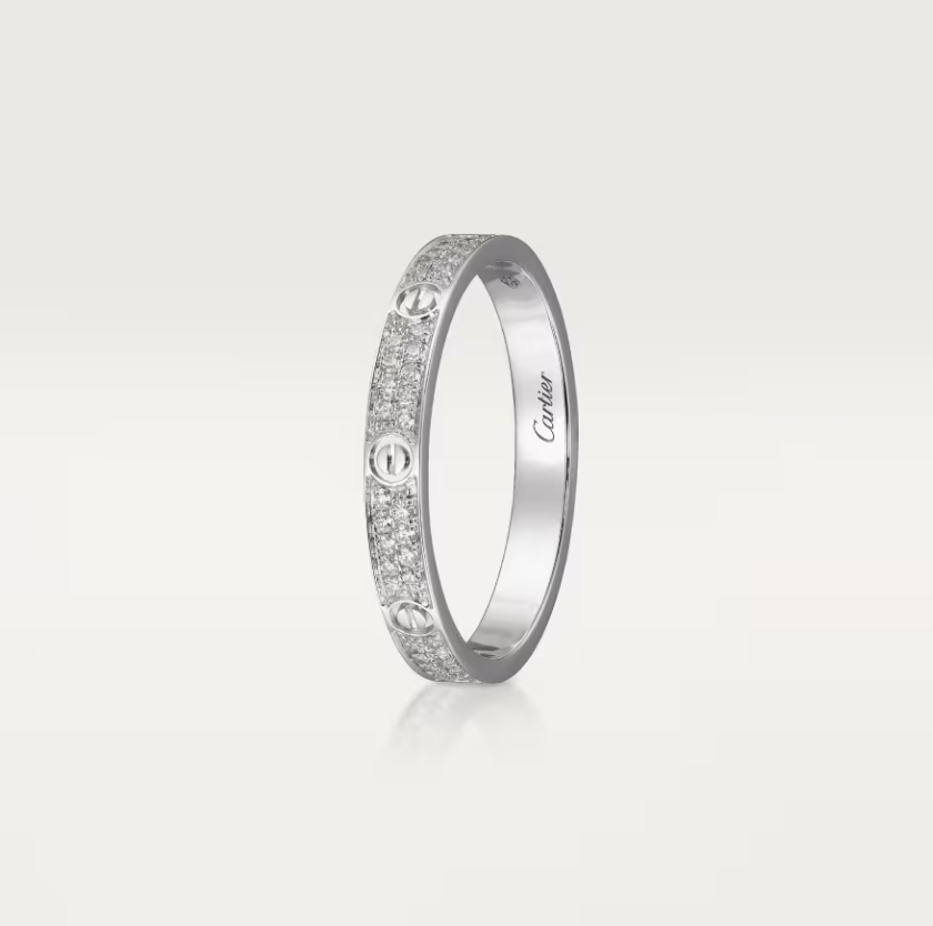 [Stellar Jewelry]LOVE RING 2.6mm-wide full-diamond ring silver