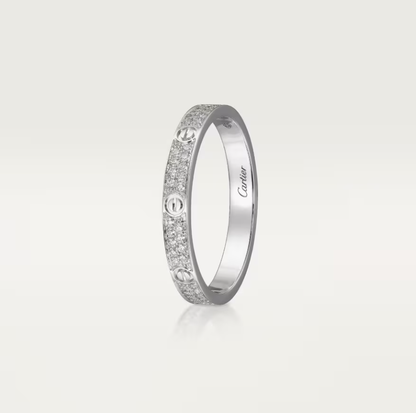 [Stellar Jewelry]LOVE RING 2.6mm-wide full-diamond ring silver