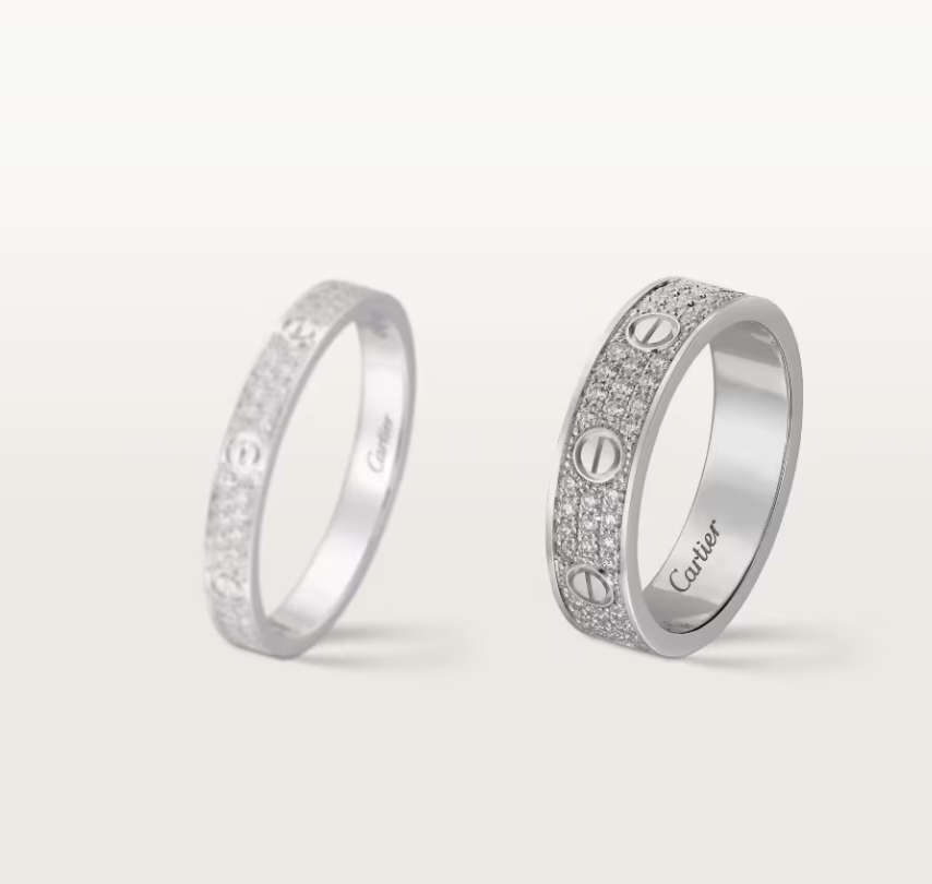 [Stellar Jewelry]LOVE RING 4mm-wide full-diamond ring silver