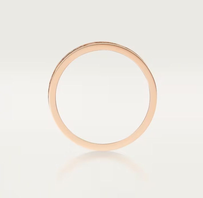 [Stellar Jewelry]LOVE RING 4mm-wide full-diamond ring Rose Gold
