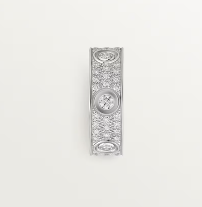 [Stellar Jewelry]LOVE RING 6.5MM Full Diamond, 6 Major Diamonds Silver