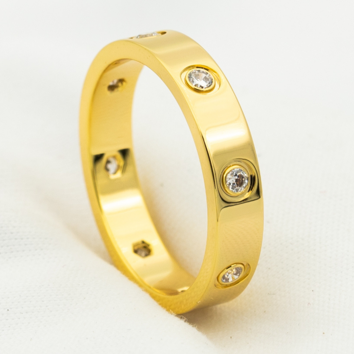 [Stellar Jewelry]LOVE RING 3.6MM 8 DIAMONDS