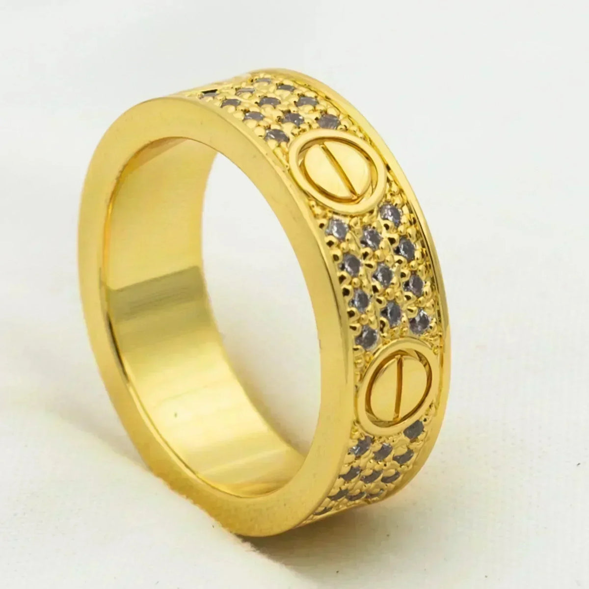 [Stellar Jewelry]LOVE RING 5.5MM DIAMONDS PAVED