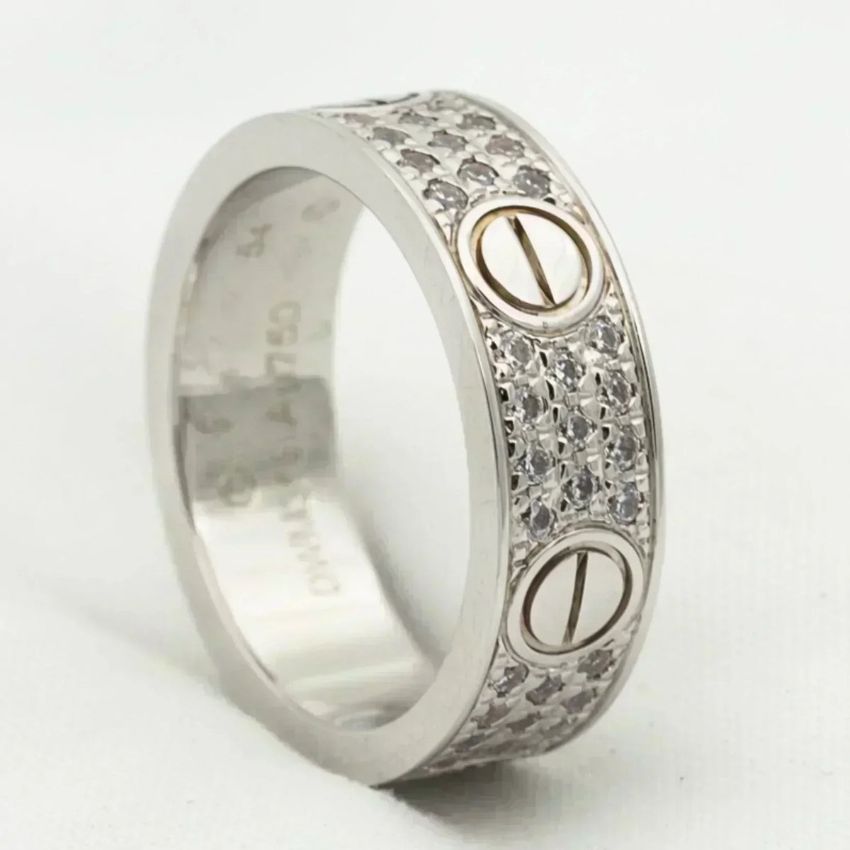 [Stellar Jewelry]LOVE RING 5.5MM DIAMONDS PAVED