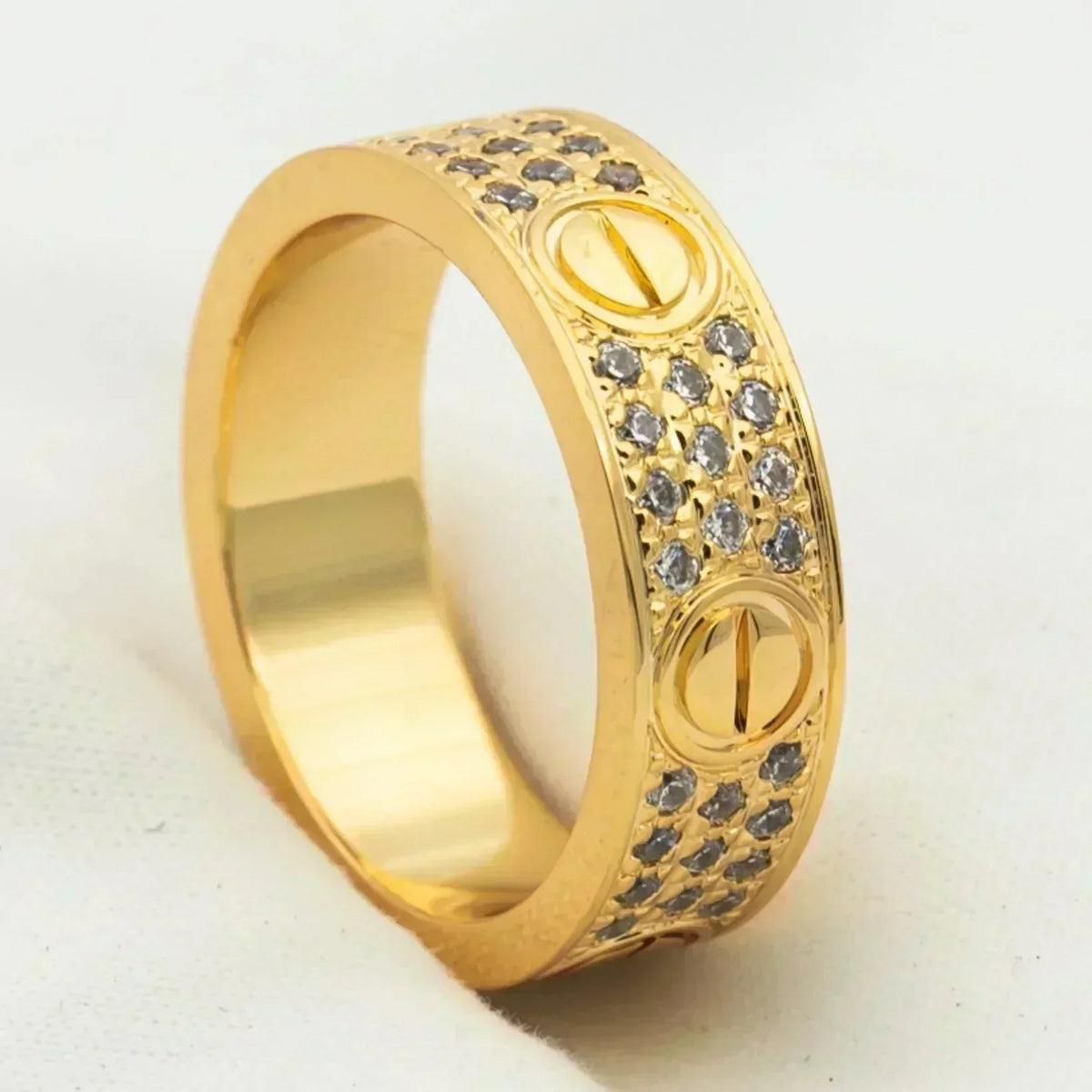 [Stellar Jewelry]LOVE RING 5.5MM DIAMONDS PAVED