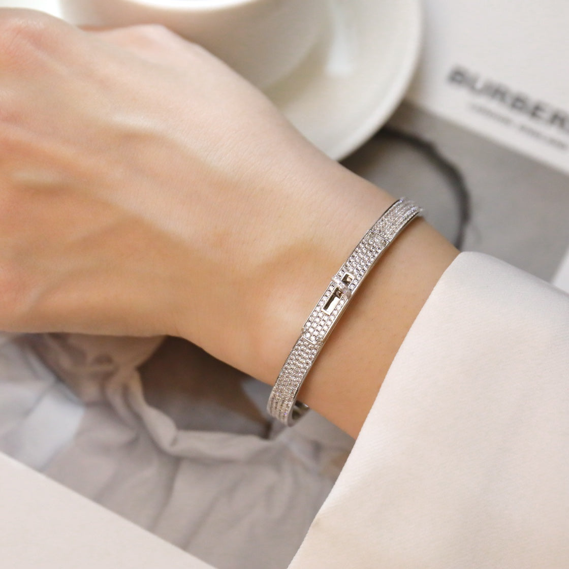 [Stellar Jewelry]KELLY BRACELET DIAMOND PAVED