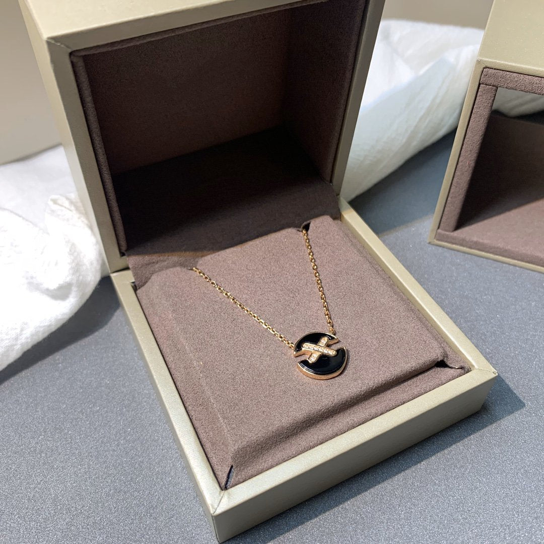 [Stellar Jewelry]JEUX DE PINK GOLD DIAMOND NECKLACE