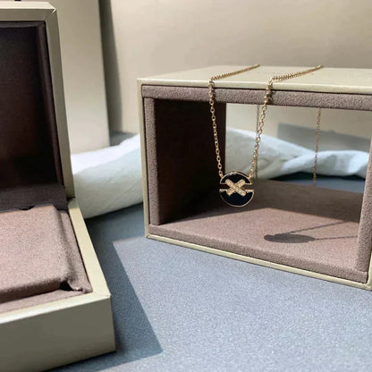 [Stellar Jewelry]JEUX DE ROSE GOLD DIAMOND NECKLACE