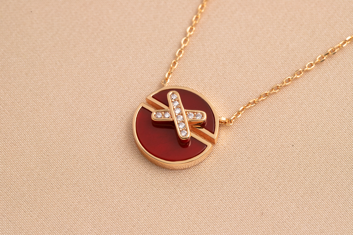[Stellar Jewelry]JEUX DE PINK GOLD DIAMOND NECKLACE