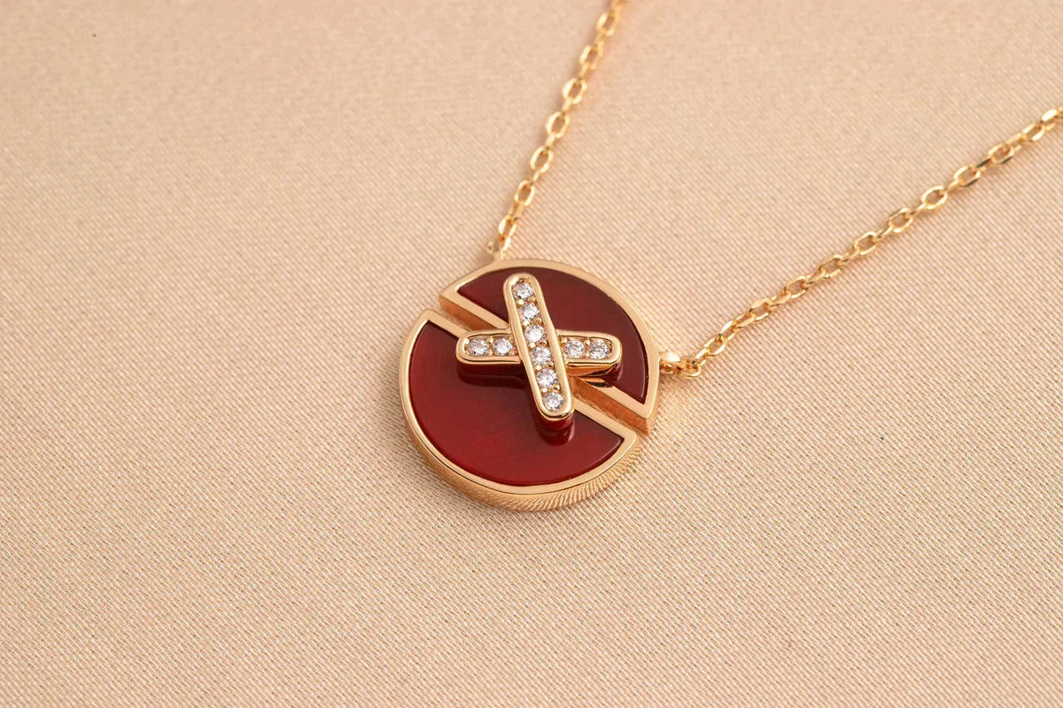 [Stellar Jewelry]JEUX DE ROSE GOLD DIAMOND NECKLACE