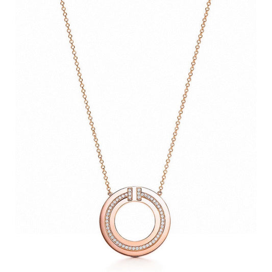 [Stellar jewels]DIAMOND AND MOTHER OF PEARL CIRCLE PENDANT