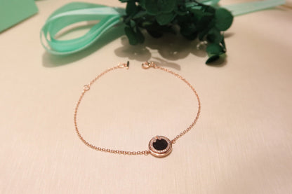 [Stellar jewels]DIAMOND CIRCLE PINK GOLD BRACELET
