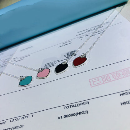 [Stellar jewels]SMALL HEART TAG PENDANT STERLING SILVER