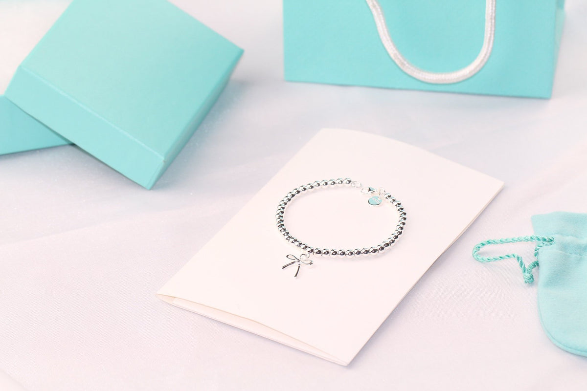 [Stellar jewels]STERLING SILVER BOW BEAD BRACELET