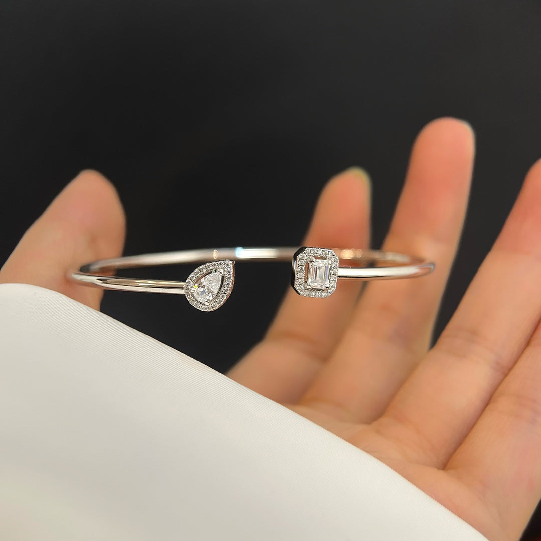 [Stellar Jewelry]JONC FLEX MY TWIN TOI & MOI SILVER DIAMOND BRACELET