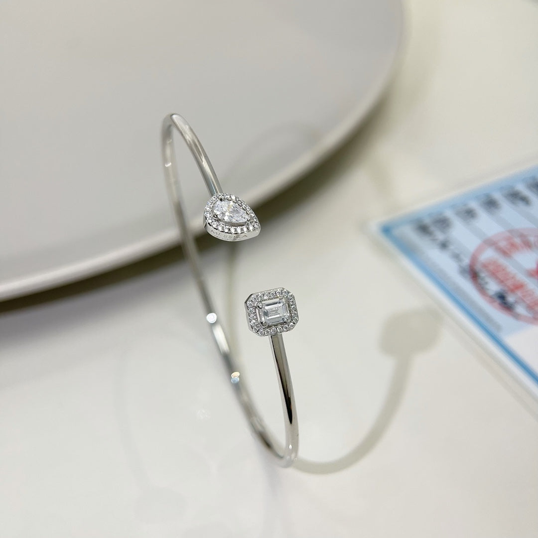 [Stellar Jewelry]JONC FLEX MY TWIN TOI & MOI SILVER DIAMOND BRACELET