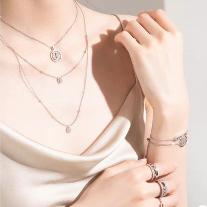 [Stellar Jewelry]LUCKY MOVER PM PAVED NECKLACE