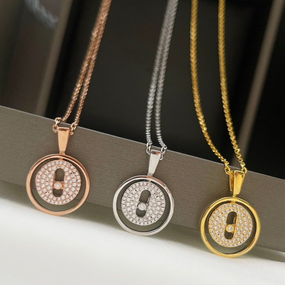 [Stellar Jewelry]LUCKY MOVER PM PAVED NECKLACE
