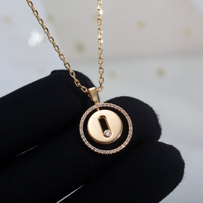 [Stellar Jewelry]LUCKY MOVE PM NECKLACE PINK GOLD DIAMOND