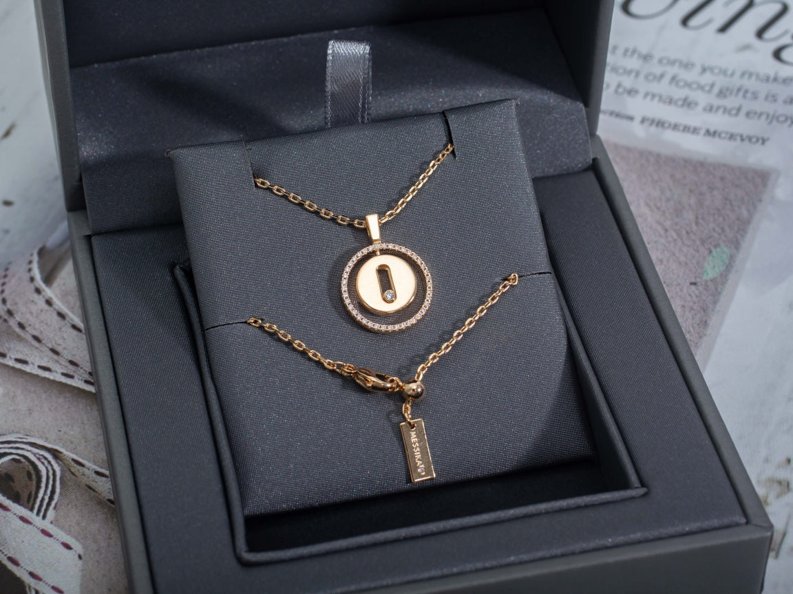 [Stellar Jewelry]LUCKY MOVE PM NECKLACE PINK GOLD DIAMOND