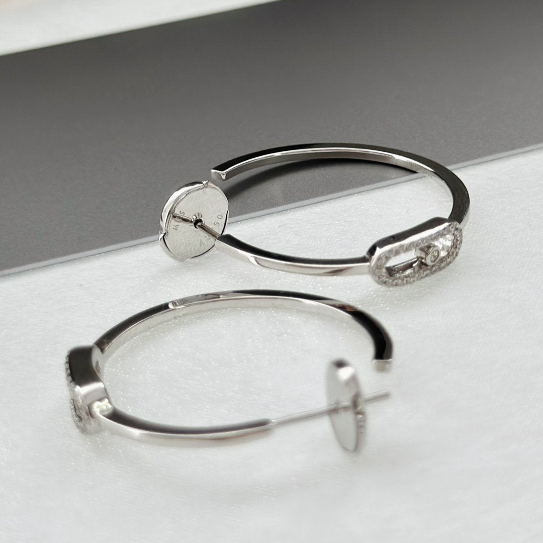 [Stellar Jewelry]CREOLES MOVE UNO PM DIAMOND EARRINGS