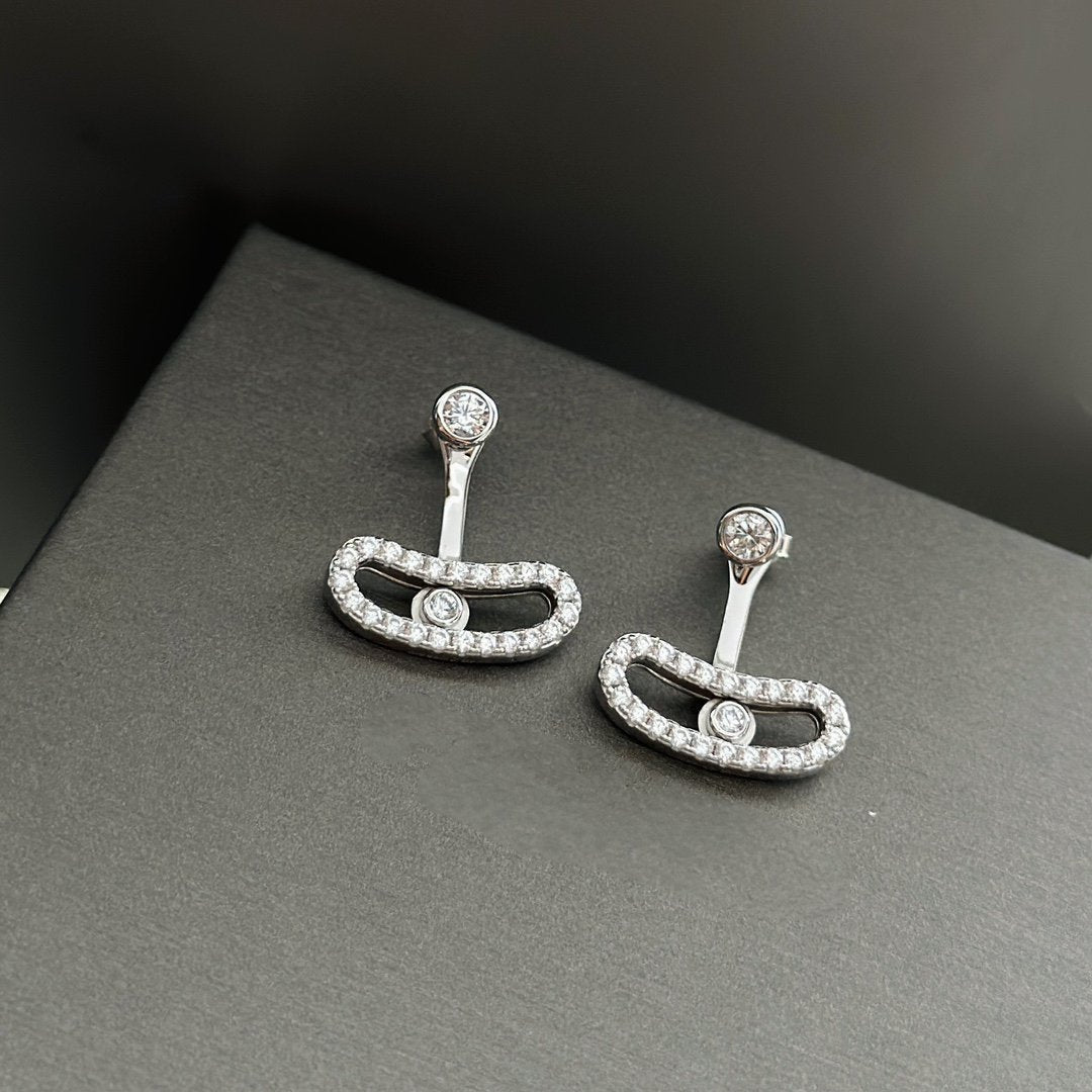 [Stellar Jewelry]MOVE UNO SILVER DIAMOND EARRINGS