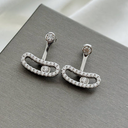 [Stellar Jewelry]MOVE UNO SILVER DIAMOND EARRINGS