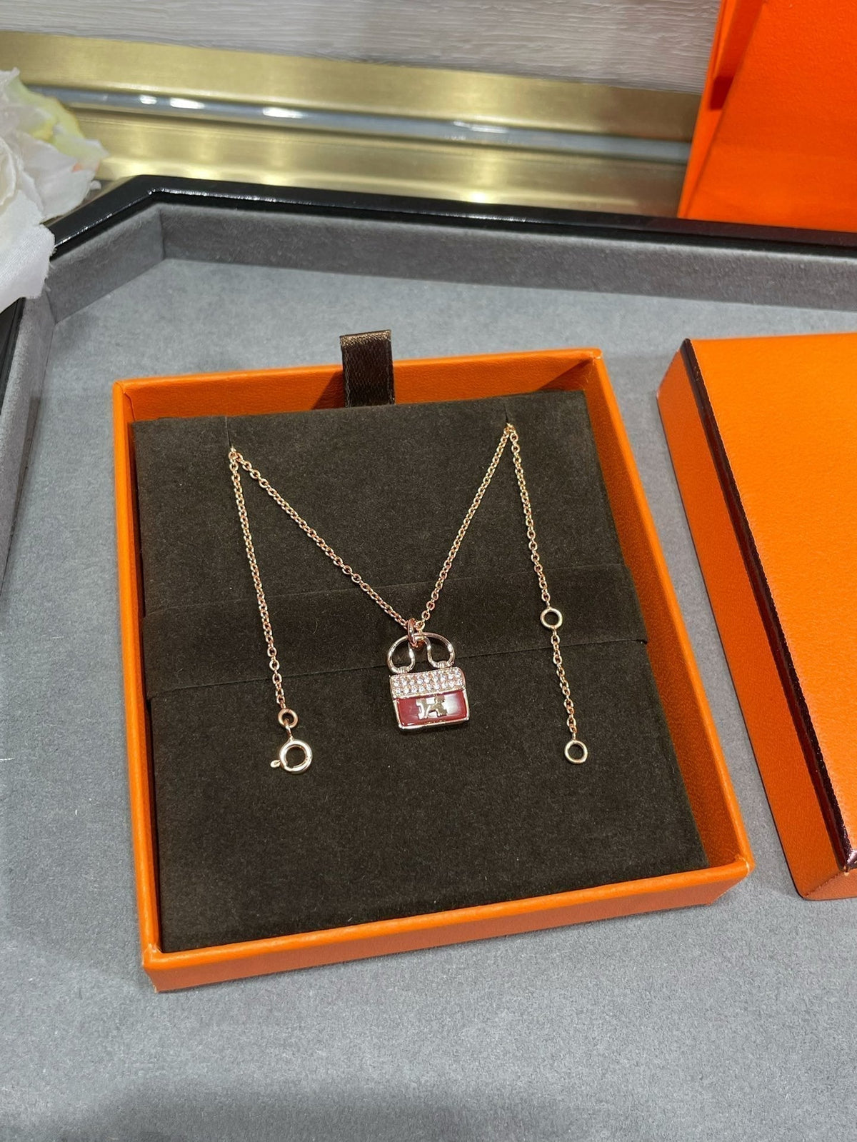 [Stellar Jewelry]H CIRCE MOISSANITE PENDANT NECKLACE GOLD