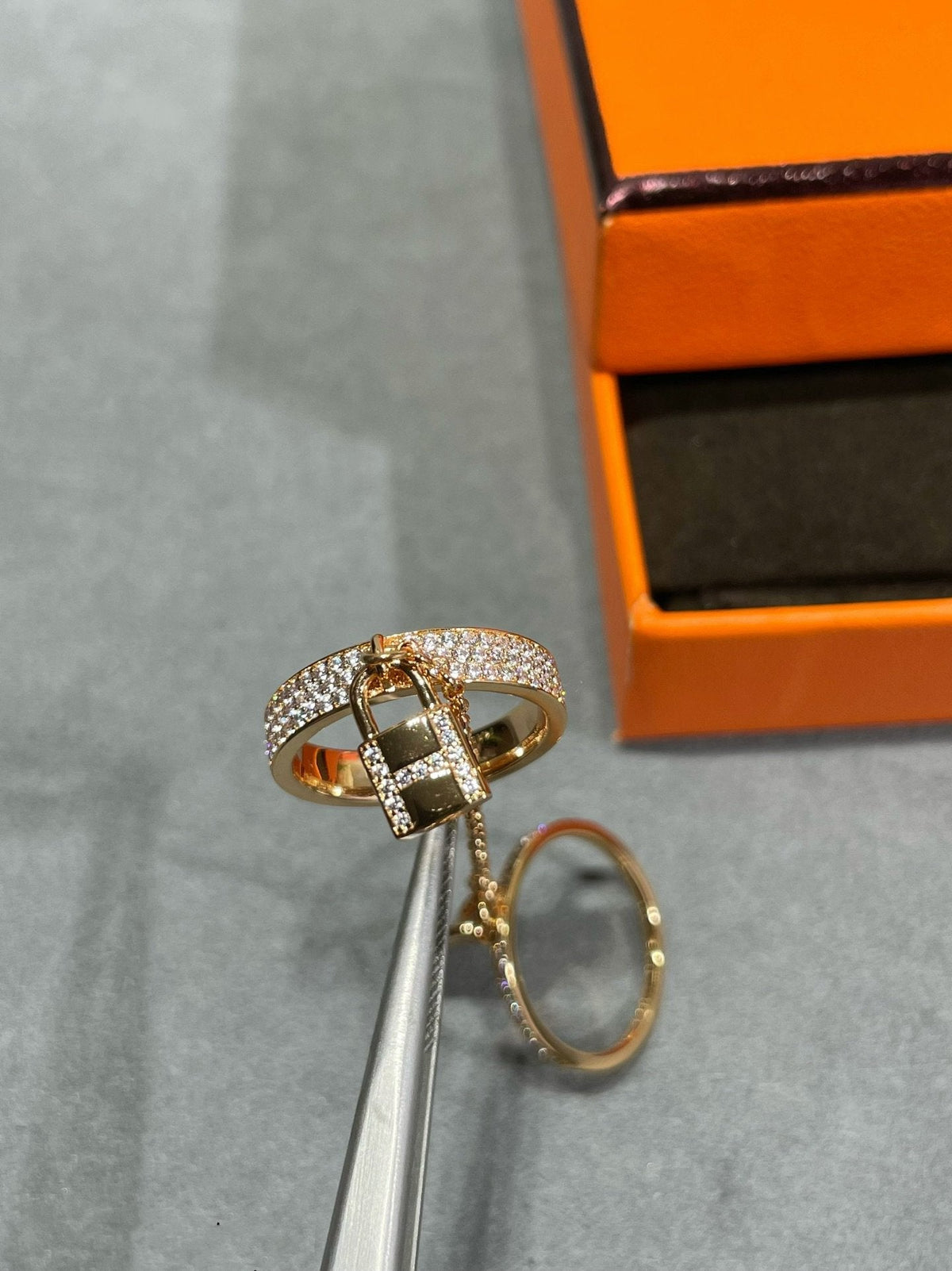[Stellar Jewelry]HM KELLY CLOCHETTE DOUBLE RING IN  WITH DIAMONDS