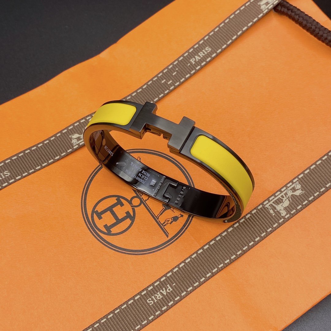 [Stellar Jewelry]CLIC HM SO BLACK YELLOW BRACELET