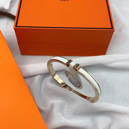 [Stellar Jewelry]CLASSIC HM CLIC WHITE 8MM ENAMEL BRACELET