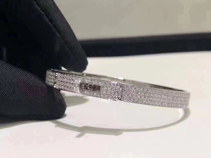 [Stellar Jewelry]HM KELLY BRACELET IN SILVER AND FULL PAVE DIAMOND