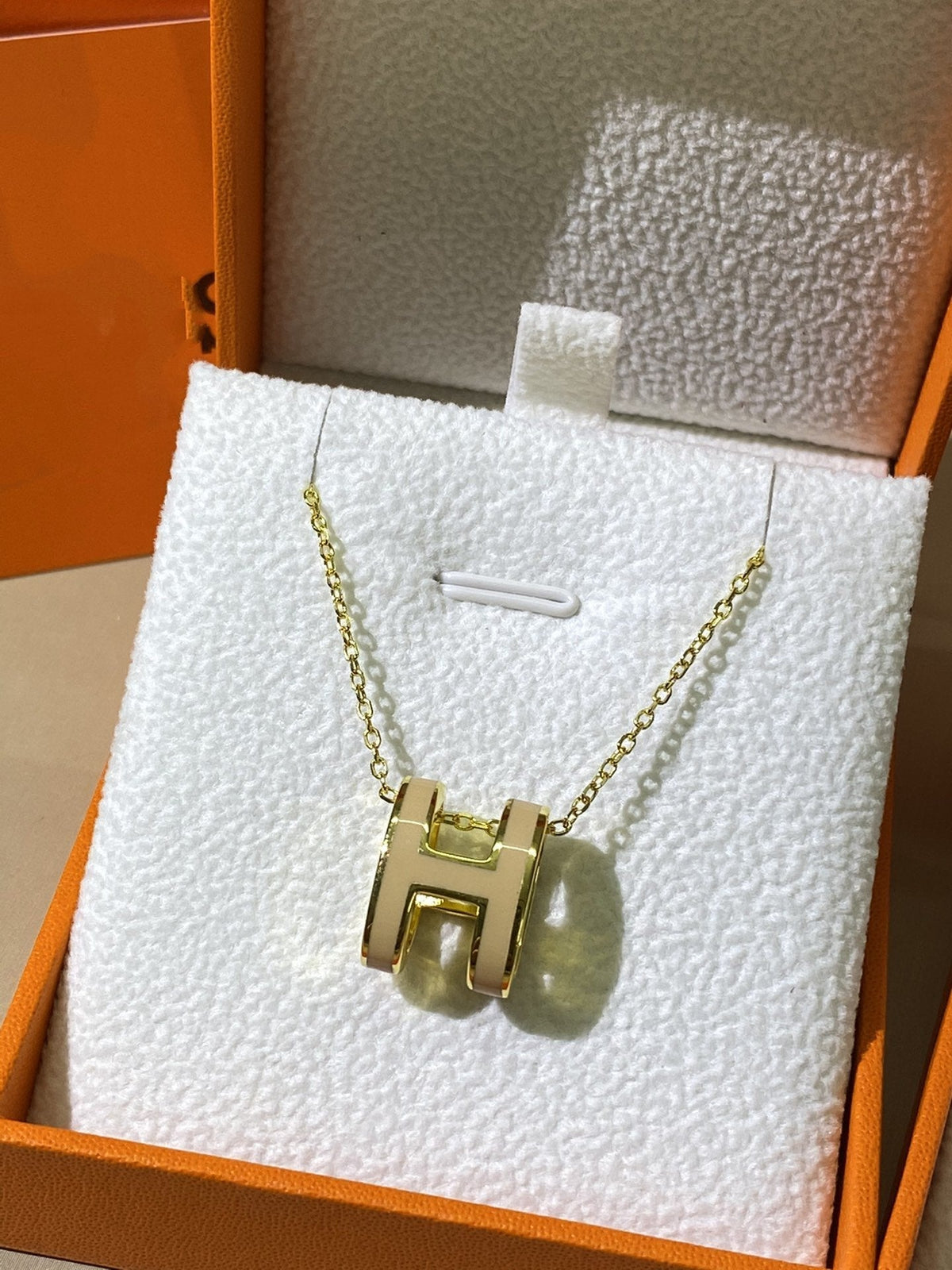 [Stellar Jewelry]HM CLIC YELLOW ENAMEL GOLD NECKLACE