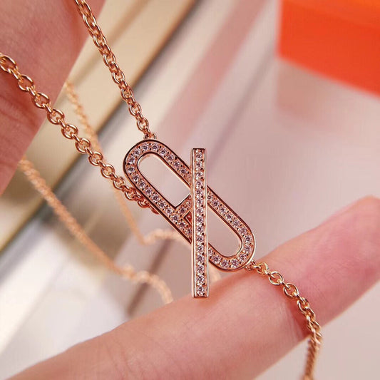 [Stellar Jewelry]HM FIRE PIG NOSE NECKLACE TRENDY STREET