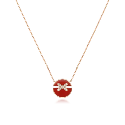 [Stellar Jewelry]JEUX DE ROSE GOLD DIAMOND NECKLACE
