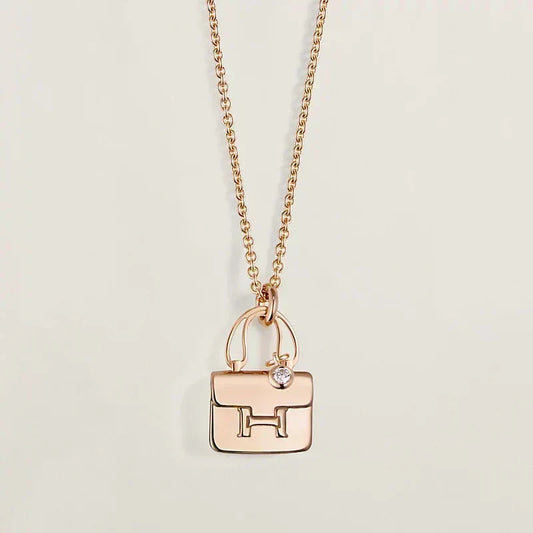 [Stellar Jewelry]AMULETTE PEDANT ROSE GOLD NECKLACE