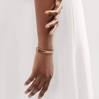 [Stellar jewels]NARROW HINGED BANGLEIN WITH DIAMONDS SMALL