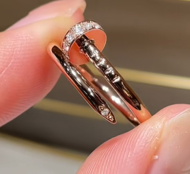 [Stellar Jewelry]JUSTE RING 1.88MM PINK GOLD DIAMOND