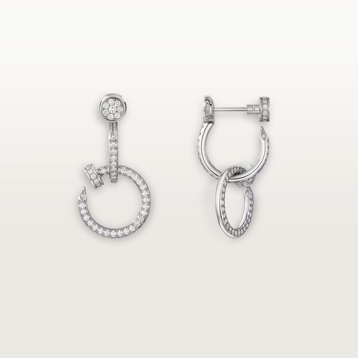 [Stellar Jewelry]JUSTE FULL DIAMOND DOUBLE EARRINGS