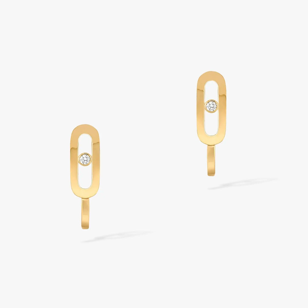 [Stellar Jewelry]CREOLES MOVE UNO MINI 1 DIAMOND EARRINGS