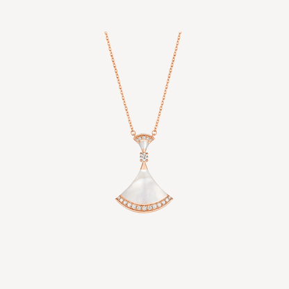 [Stellar Jewelry]DREAM NECKLACE MOP PINK GOLD DIAMOND
