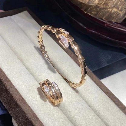 [Stellar Jewelry]SERPENTI BRACELET DIAMONDS PINK GOLD