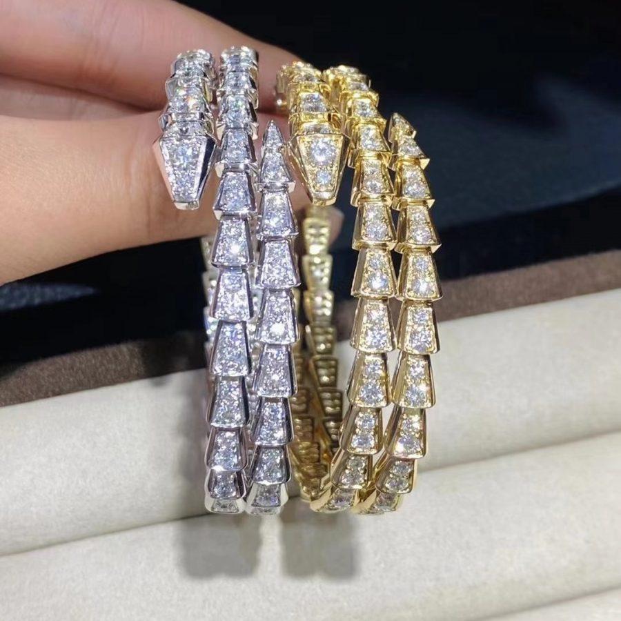 [Stellar Jewelry]SERPENTI BRACELET GOLD DIAMOND DOUBLE ROW
