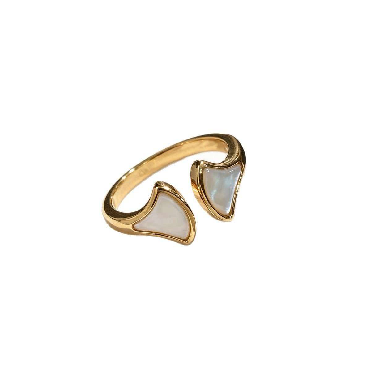 [Stellar Jewelry]BVLGARI Double Fan Open-Faced Ring