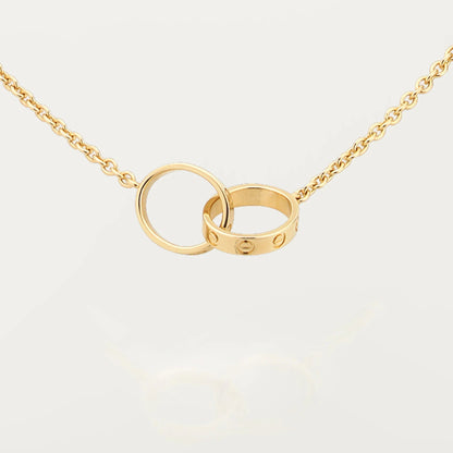 [Stellar Jewelry]LOVE DOUBLE RING NECKLACE