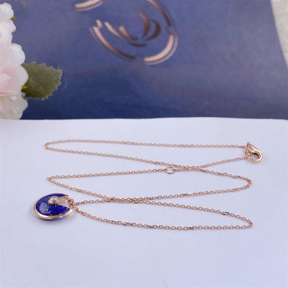 [Stellar Jewelry]AMULETTE ROSE GOLD AGATE NECKLACE