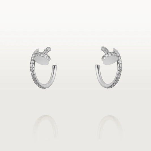 [Stellar Jewelry]JUSTE EARRINGS 12.75MM SILVER DIAMOND