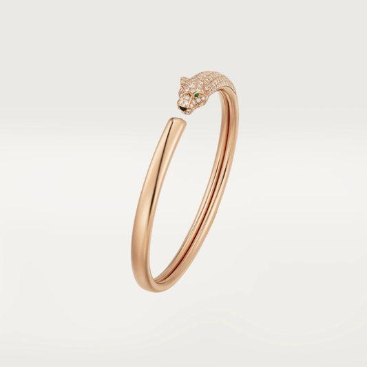 [Stellar Jewelry]PANTHERE ROSE GOLD DIAMOND OPEN BRACELET
